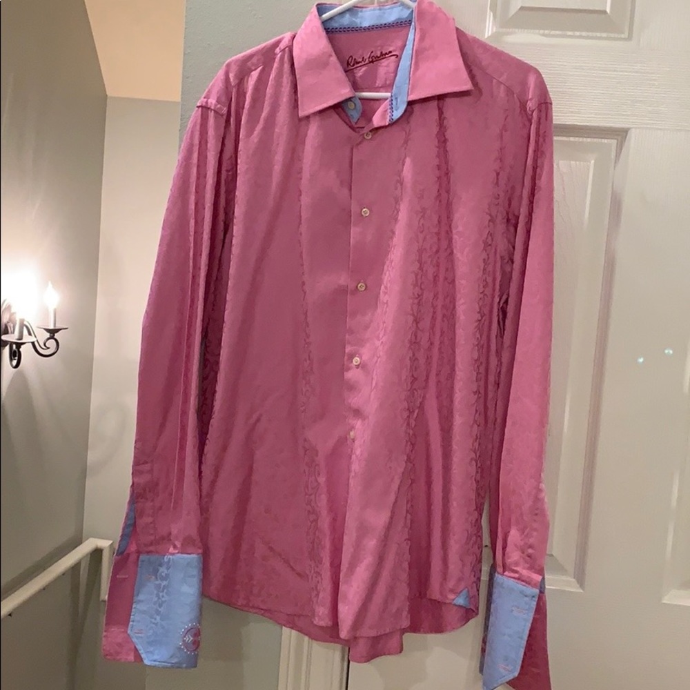 L/XL Robert Graham long sleeve dress shirt